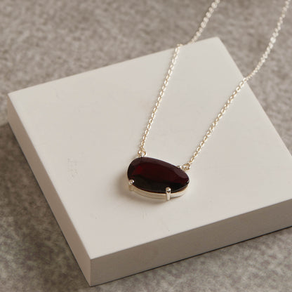 Garnet polki necklace