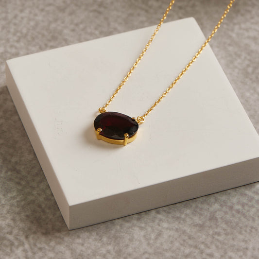 Garnet polki necklace