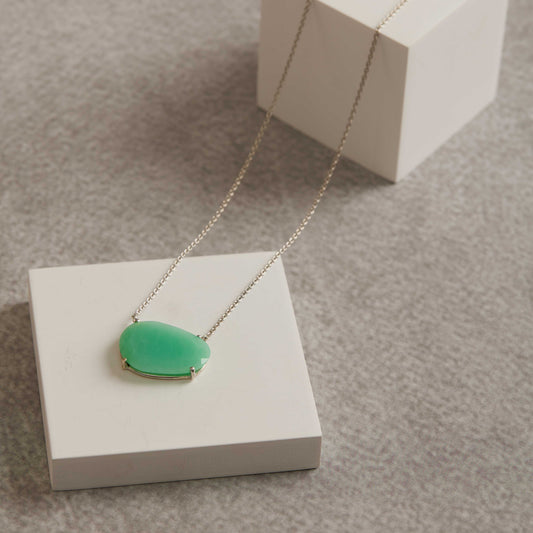 Chrysoprase Balance Polki Necklace