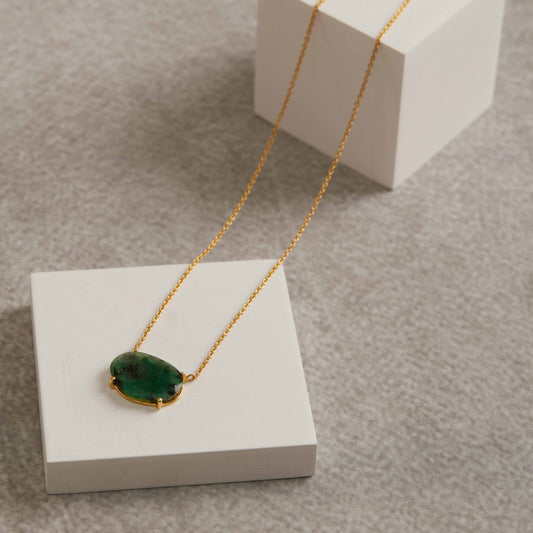 Eternal Emerald polki necklace