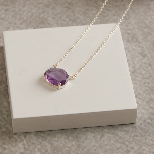 Amethyst polki necklace