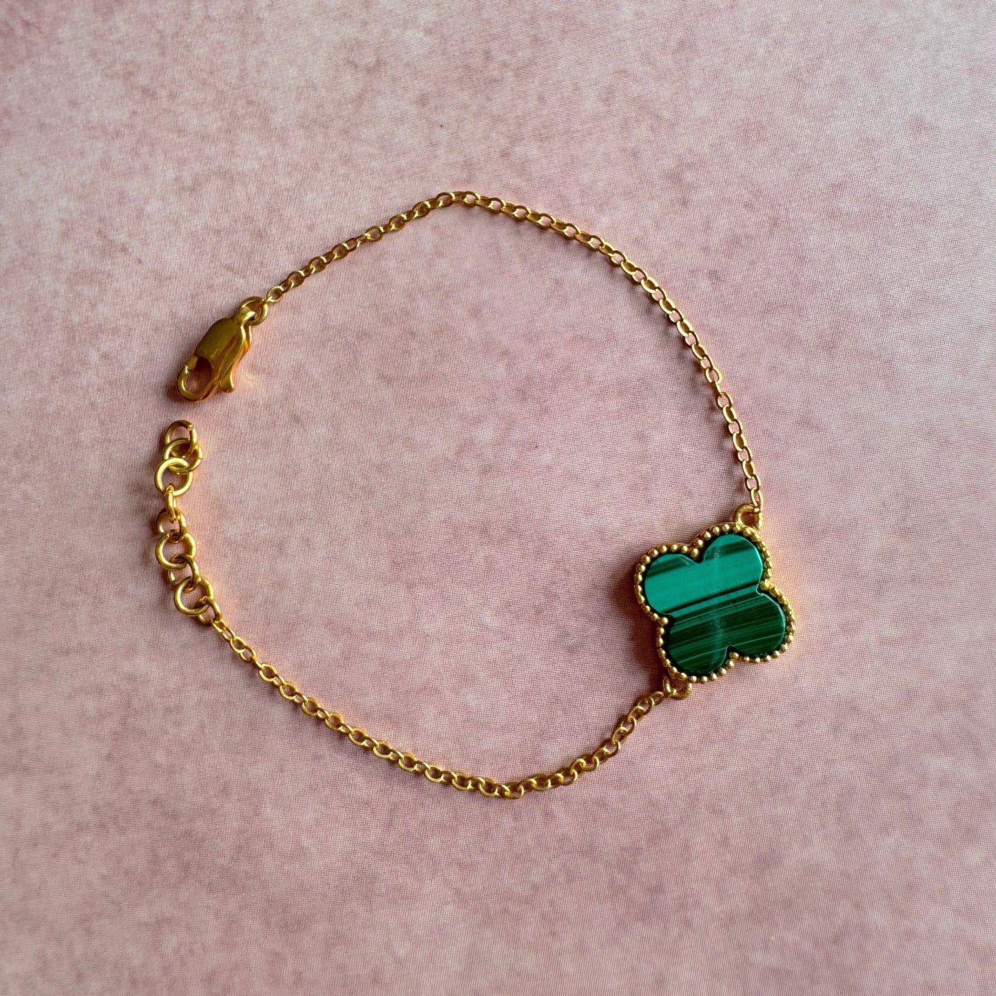 Malachite 1 Clover Bracelet