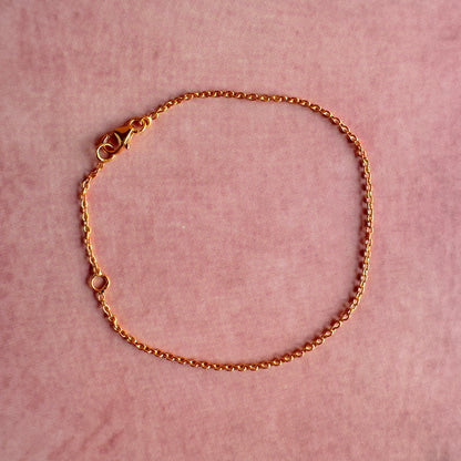 Plain cable chain bracelet